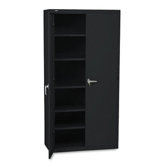 Assembled High Storage Cabinet, 5 Adjustable Shelves, 36 x 18 x 72, Black