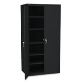 Assembled High Storage Cabinet, 5 Adjustable Shelves, 36 x 24 x 72, Black