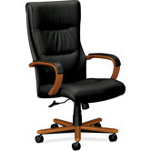 VL844 Series High Back Chair with Padded Wood Arms