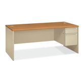 38000 Series Right Single Pedestal Desk with Lock