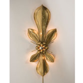 Brass Fleur De Lis Wall Sconce