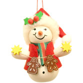 Santa Snowman with Gingerbread Cookies Ornament