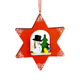 Snowman Star Ornament
