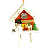 Snowman on Cuckoo Clock Ornament