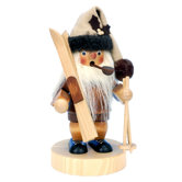 Christian Ulbricht and Seiffener Santa Incense Burner in Natural Wood