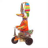 Tin Duck on Bike Toy