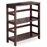 Espresso Wide 2 Section Storage Shelf