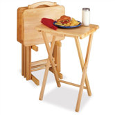 Basics 5 Piece Folding TV Tray Set