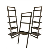 Bailey Leaning Desk and Shelves Set