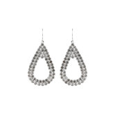 Clear Crystal Teardrop Earrings