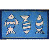 Mid Thickness Coir Three Fish Coconut Fiber Doormat