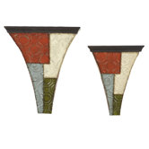 Patchwork Wall Shelves (Set of 2)