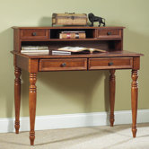 Homestead Student Desk and Hutch Set with 2 Drawers on Desk
