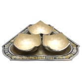3 Piece Bowl and Triangular Tray Set