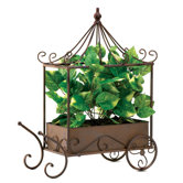 Vintage Handcart with Faux Flora