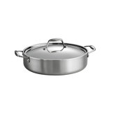 Gourmet Premium Stainless Steel 5-qt. Braiser with Lid