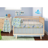 Moving Gears Bumper Free 4 Pieces Crib Bedding Set