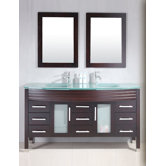 Modern 63" Double Bathroom Vanity Set
