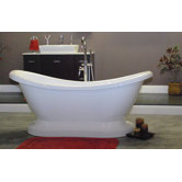 68" x 28" Pedestal Bath Tub