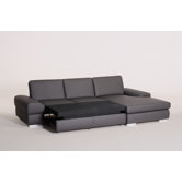 3-er Sofa "Ambassador" mit Longchair XL und Bettkasten