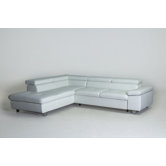3-er Sofa "Snow" mit Ottoman und Kopfteilverstellung