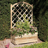 Rectangular Planter and Lattice