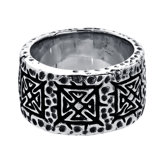 Men's Stainless Steel Cross Band