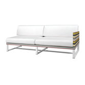 Stripe Aluminum / Mesh Left Sectional with Cushion