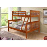 Twin over Full Bunk Bed with Built-In Ladder