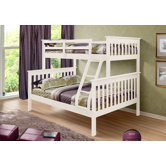 Twin over Full Bunk Bed with Built-In Ladder