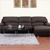 Baxton Studio Euclid Leather Sectional