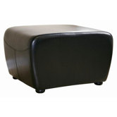 Nathaniel Square Leather Ottoman