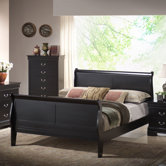 Baxton Studio Harrell Sleigh Bed