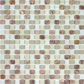 Glacier Mountain 11-3/4" x 11-3/4" Tile with Small Squares in Fire and Ice