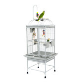 Small Stainless Steel Play Top Bird Cage with Toy Hook