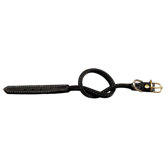 Fashion Tubular Leather Dog Collar in Black