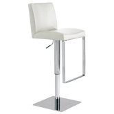 Matteo Adjustable Bar Stool in White