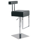 Aria Adjustable Bar Stool in Black