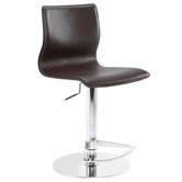 Weston Adjustable Bar Stool in Brown