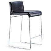 Nina Nauga Counter Stool in Black