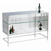 Delfina Bar Table in Black / Stainless Steel