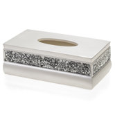 Brushed Nickel Rectangle Tissue Box