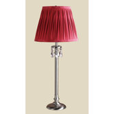 23.63" x 10.5" Kimberly Table Lamp with Classic Shade in Satin Nickel