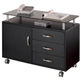 Side Cabinet with 3 Storage Drawers and 1 Door