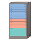 Eye-Level High Standard Cabinet with 11 Drawers: 30" W x 28 1/4" D x 59 1/4" H