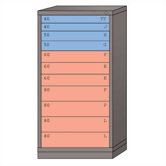 Eye-Level High Standard Cabinet with 11 Drawers: 30" W x 28 1/4" D x 59 1/4" H
