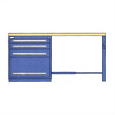 Modular Drawer Workstation with  4 Drawer Cabinet: 72" W x 28" D x 35 1/2"  H