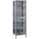 All-Welded Visible Storage Cabinet with 4 Shelves: 78" H x 24" W x 21" D