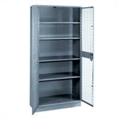 All-Welded Visible Storage Cabinet with 4 Shelves: 72" H x 36" W x 21" D