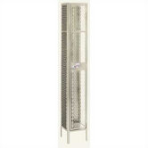Expanded Metal Lockers - Single Tier - 1 Section (Unassembled)